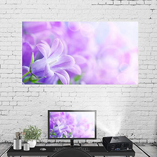 Richer-R Rolloleinwand Beamer Leinwand, Projektionsleinwand 16: 9 Mobile Beamerleinwand,Tragbar Heimkino Beamer Leinwand Rollo Leinwand Projektion für Camping-Film Business usw.(84 Zoll)