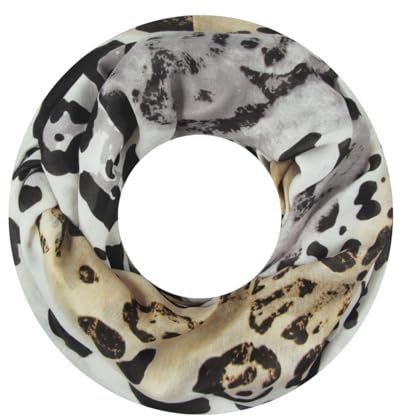 Majea Damen Loop Schal Schlauchschal Halstuch (880024) (schwarz 8)