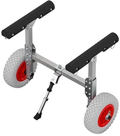 SUPROD Kajakwagen Kanuwagen SUP-Transportwagen Bootswagen Aluminium KW200, grau/rot