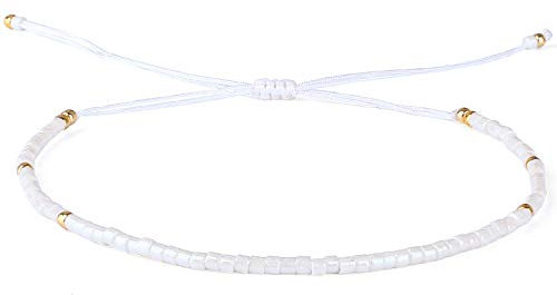 KELITCH Bunte Armbänder Miyuki Perlen Wickelarmbänder Freundschaftsarmband Mode Einstellbar Damenarmbänder (04S)