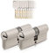GERCAR Pro Gleichschließend 2x Schließzylinder 35/35 Set 2 Profilzylinder inkl. 10 Schlüssel - 70 mm Türschloss Zylinderschloss 2er Zylinder - Länge: 70mm, A:35 B:35 - Messing matt massiv
