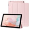 Hülle Kompatibel mit Fire HD 10 & Fire HD 10 Plus PU Leder Ultradünne Leicht Trifold-Stand Fire HD 10 Plus Tablethülle mit Auto Schlaf/Wach Funktion(Rosa)