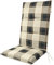 Doppler / Hochlehner Spot/Gartenstuhlauflage/Hochlehner/Beige Grau kariert/ca. 119 x 48 x 5 cm