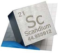 嘉信誉 Scandium (SC) Dichtewürfel, Laborqualität, präzise über 99,9 % hochrein, verwendet für Laborexperimentsmaterialien, persönliche Hobbys und Sammlungen (Größe: 2,5 cm, Farbe: matt)
