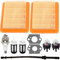 ZAMDOE Luftfilter-Kit für STIHL FS120 FS200 FS250 FS300 FS350 Rasentrimmer Freischneider, mit Zündkerze Kraftstofffilter Primer Blub Kraftstoffleitung Schlauchdichtung