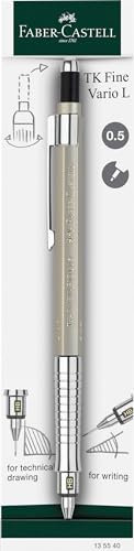 Faber-Castell 135540 - Porte-mines TK-Fine Vario L 0.5 mm, Champagne Gold, Mine avec mécanisme souple/rigide