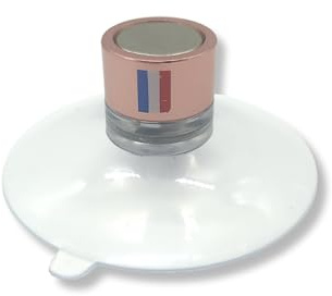 Lot de 5 Porte Savon Aimanté | Couleur Rose Or | avec Drapeau France | à Ventouse | sans Perçage | en Acier Inoxydable | se Fixent sur Toutes Les Surfaces | Idéal pour Salle de Bain, Cuisine