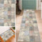 Abstrakte Teppich Läufer Waschbar rutschfest 100x450cm Vintage Boho Marokko Style Lang Läufer Flur, Polyester Dauerhaft Flur Teppich Meterware Fur Korridor Wohnzimmer Schlafzimmer Anpassbar