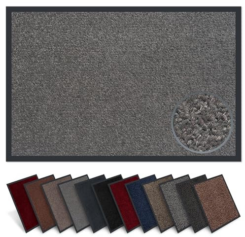 Carpet Diem Fußmatte innen, große Auswahl, Größe: 80x120 cm, Farbe: grau - Halten Sie Ihr Zuhause sauber mit unserer Schmutzfangmatte