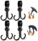 GWAWG 4PCS Ganci Passeggino Universali, Clip Della Borsa Della Carrozzina, Ganci Passeggino Carrozzina, Con Regolabile in Velcro, Adatto a Passeggini, Sedie a Rotelle, Biciclette