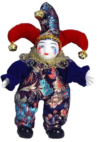 Porzellan Clown Puppe, Lustige Porzellan Dreieck Puppe für Festival Partys