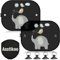Asstikoo Car Window Shades for Kids, Sun Shades with Cute Animal Motifs, UV Protection, 45 * 35.5cm Universal Baby Car Window Sunshades with Suction Cups, 2 Pack