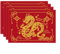 HEIBTENY Chemin de table pour le Nouvel An chinois, chemin de table et sets de table chinois, dragon, décoration du Nouvel An chinois, décorations de table pour le festival de printemps (mat A)