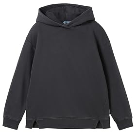 TOM TAILOR Mädchen Kinder Oversized Hoodie mit Rückenprint,36423 - Heavy Black, 152