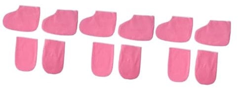 minkissy 6paare Paraffinwachs-mitts Und Baumwollhandschuhe Mit Fußbändern Für Wachsbehandlungen Komfortables Für Hand Und Fußpflege Für Maniküre Und Pediküre
