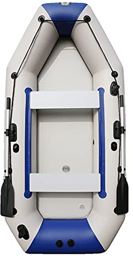 NOALED Kajak-Schlauchset, Mehrpersonen-Motorboot, aufblasbares Fischerboot, Outdoor-Kajak, verdicktes Schlauchboot, Gummiboot (Farbe: Grau, Größe: 330 x 140).