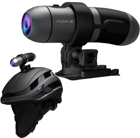 KANDUO XRC TECH Dual Head 2K+2K Sports Action Camera,IP66 Waterproof WiFi Helmet Camera For Motorcycle Bicycle, Front and Rear Video Recorder with Wifi APP Wireless Remote Control HDR Night Vision