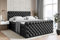 ALTDECOR Boxspringbett mit Matratze und Lattenrost, Topper, Fußteil,Polsterbett mit Bettkasten, Bett mit Stauraum H3- und H4- Matratze, Doppelbett -BOXI8-Z King -180x200-Schwarz Kunstleder