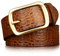 Karoukee Herren Echtledergürtel mit Krokodil Print, Luxuriöser Formaler Ledergürtel, Stilvoller Herrengürtel, 1.5 Breite, Verpackt in Geschenkbox, Messingschnalle
