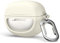 SURITCH Transparent Hülle Kompatibel mit Bose Ultra Open Ear Earbuds(2024), Stoßfeste TPU Schutzhülle mit Karabiner & Schlüsselbund & Transparentem Logo Fenster für Bose Ultra Open Earbuds(Weiß)