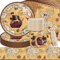 Piratas de Vajilla para Fiestas, Juego de Vajilla con Tema Pirata, Juego de Vajilla Fiestas,Decoración de Mesa para Cumpleaños para niñas y niños,Plato,mantel Servilletas,Vasos,(41PCS 10Personas)