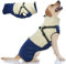 Hjumarayan Hundemantel Grosse Hunde, Hundemantel mit Geschirr Hundejacke Wasserdicht Hundemantel Winter, Hunde Mantel Gefüttert Outdoor Hundemantel Warm für Labrador Windhund, Marineblau 3XL