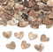 HERZONE 70pcs Streudeko holz Herze 4cm für Hochzeit & Party aus Birkenholz - Zubehör für DIY-Projekte - Naturholzscheibchen zum Basteln (herz 4cm)