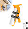 Spray Can Extension Pole Adapter - Spary Can Holder, Spray Bottle Holer, Adjustable Angle Spray Extender, Universal Thread-ed Tip, Fit for Aerosol Can/Wasps/Hornet/Bee/Tree/Window Spray (yellow)