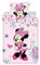 Disney Kinderbettwäsche Minnie Mouse Herzen Rosa Blüten Herzen Bettdecke 160 x 200 cm + Kopfkissen 70 x 80 cm 100% Baumwolle