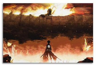 YXWOYNHY Anime-Poster Attack on Titan, Eren Jaeger, 50 x 75 cm, Schlafzimmer-Dekoration