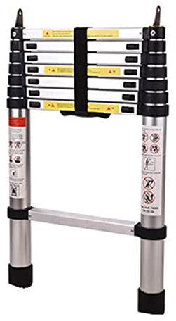 Telescopic Ladder Aluminum Alloy Roof Tent Ladder Household Folding Space-saving Extendable Portable Outdoor Ladder For Outdoor Indoor Roof Work (Size : 7FT/2M)
