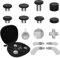 CHARM FOCUS 16-in-1 Metal Thumbsticks Replacement Kits for Xbox Elite Series 2 – Includes Magnetic Joysticks, Paddles, Silicone Caps, D-Pads, Adjustment Tool (Silver)