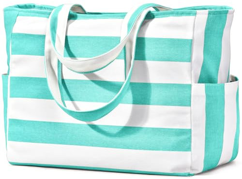 oscaurt Strandtasche XXL Familie Umhängetasche Damen Gross Shopper Tasche Faltbare Einkaufstasche Travel Bag Saunatasche Geschenke für Frauen