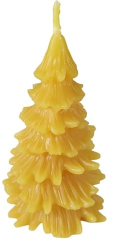 Bienenwachskerze - Tannenbaum Kerze 10 cm aus 100% reinem Bienenwachs - Handgemacht - Honigkerze - Weihnachtskerze - Bienenwachs Baum