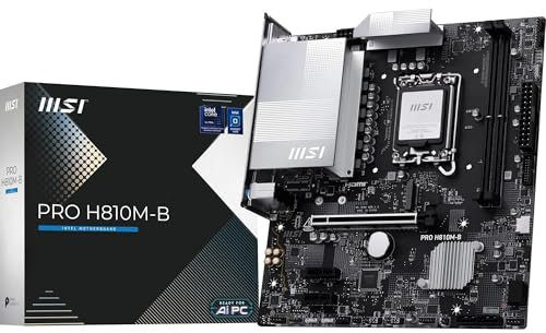 MSI PRO H810M-B Scheda Madre mATX – Supporta Intel Core Ultra (Serie 2) LGA 1851 – DDR5 Memory Boost (6400 MT/s MAX), PCIe 5.0 x16, M.2 Gen4, LAN 2.5G