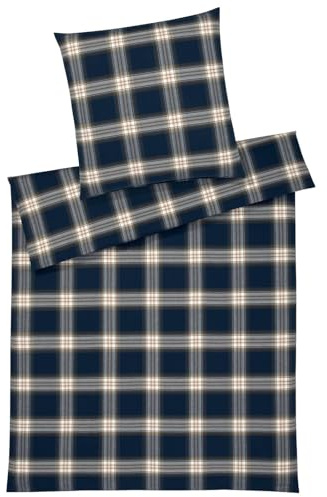 elegante Soft-Flanell Bettwäsche Westminster blau