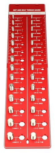 Xolsurg do e frittelle checker 14 metrica 14 dimensioni stanrd Identificatore bullone e do con righello 6 pollici 14 cm