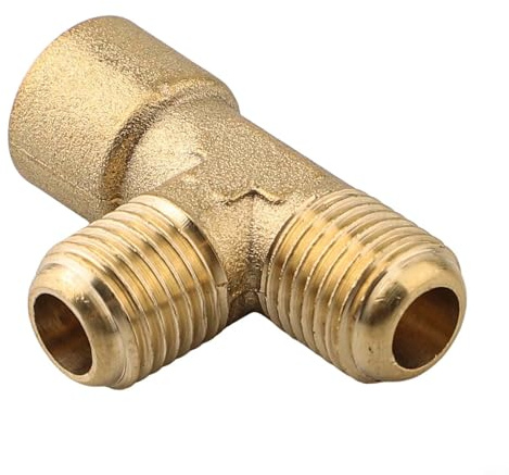Connecteur de raccord en T fileté de 14 mm, joint à trois voies en cuivre pur pour accessoires de compresseur d'air à piston d'huile, adaptateur fileté en laiton, raccords de tube pneumatique, air