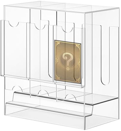 Rukjmqi 3 Fach Sportkarten Box Für 120 Boostern - Karten Booster Verteiler System, Glatte Ausgabe Der Boostergackungen, Praktisch Für Sammlertreffen Und Kartenspiel Turniere