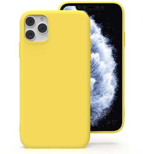 Zuvirelx Silicone Case for iPhone 11 Pro - Yellow | Thin, Non-Slip, Soft Grip, Minimalist, Shockproof, Pocket-Friendly