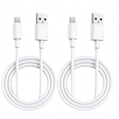 Generico Cavo Ricarica per iPhone, 2 Pezzi Cavetto Caricatore iPhone USB Lightning 1M+1M Compatibile con iPhone 12 Pro Max/12/11/XR/XS/X/8/7/6s/6/5/Plus/SE/SE 2