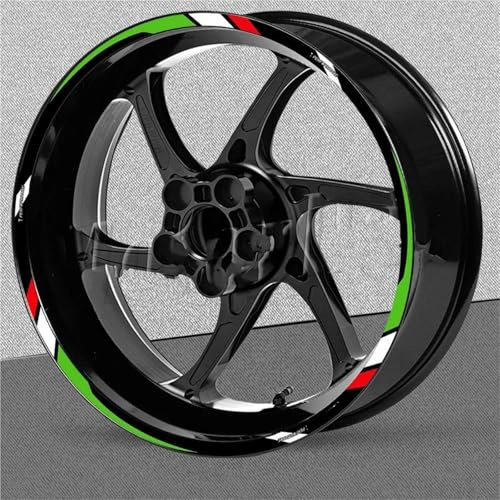 Set Di Strisce Cerchi Moto Per Ducati Per Hypermotard 950 Per Diavel V4 Per Multistrada 1200s Per Panigale Monster 696 Moto Stripe Wheel Decalcomania(17 Inch E)