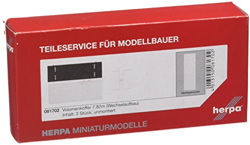 herpa 081702 - Jumbokoffer für Wechselaufbau 7.82 m, Inhalt 2 Stück