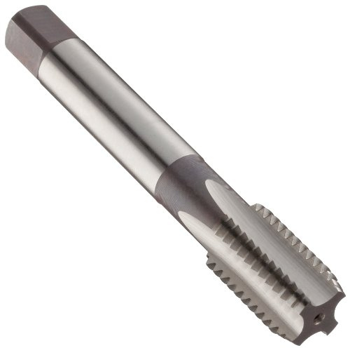 Dormer E501M3NO2 Series E501 HSS Straight Flute Hand Tap Metric with Bright Finish, ISO Standard, Left Handed, NO2, M3 x 0.50 mm Thread, 48 mm Length