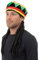 Bristol Novelty BH491 Mütze mit Dreadlocks, Unisex, für Erwachsene, Mehrfarbig, Einheitsgröße Rasta-Hut und Haare Halloween