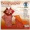 Ursus 22805199 - Designpapier Ruby, 50 Blatt in 10 verschiedenen Motiven, ca. 20 x 20 cm, 100 g/qm, beidseitig bedruckt, ideal zum Falten von kreativen Origami Tieren