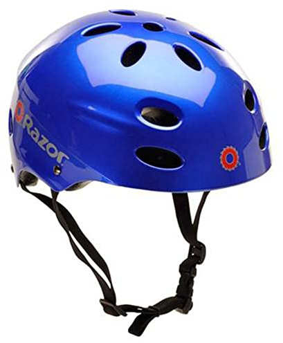 Razor Rasierer v-17 Youth Multisport Helm, Unisex, Gloss Blue