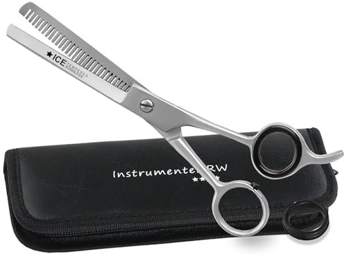 Premium Effilierschere - Modellierschere - Friseurschere - Haarschere - Ausdünnzahnung mit praktischem Aufbewahrungs-Etui (Nr. 7 = 6 Zoll Modellierzahnung 1-seitig)