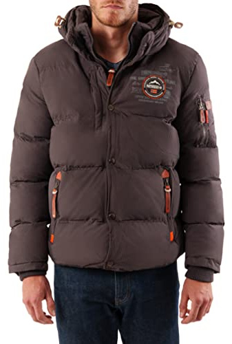 Geographical Norway Verveine Men - Herren Steppjacke Herbst Winterjacke - Warm Gefütterter Mantel - Windjacke Langarm - Ideal Dekontraktes Geschenk Männer