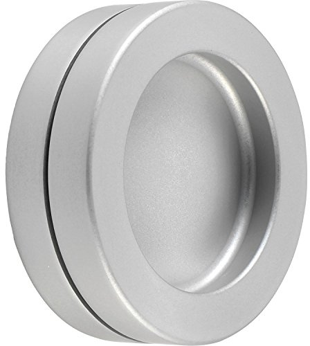 Muschelgriffpaar selbstklebend, Ø 65mm, Aluminium Edelstahl Effekt